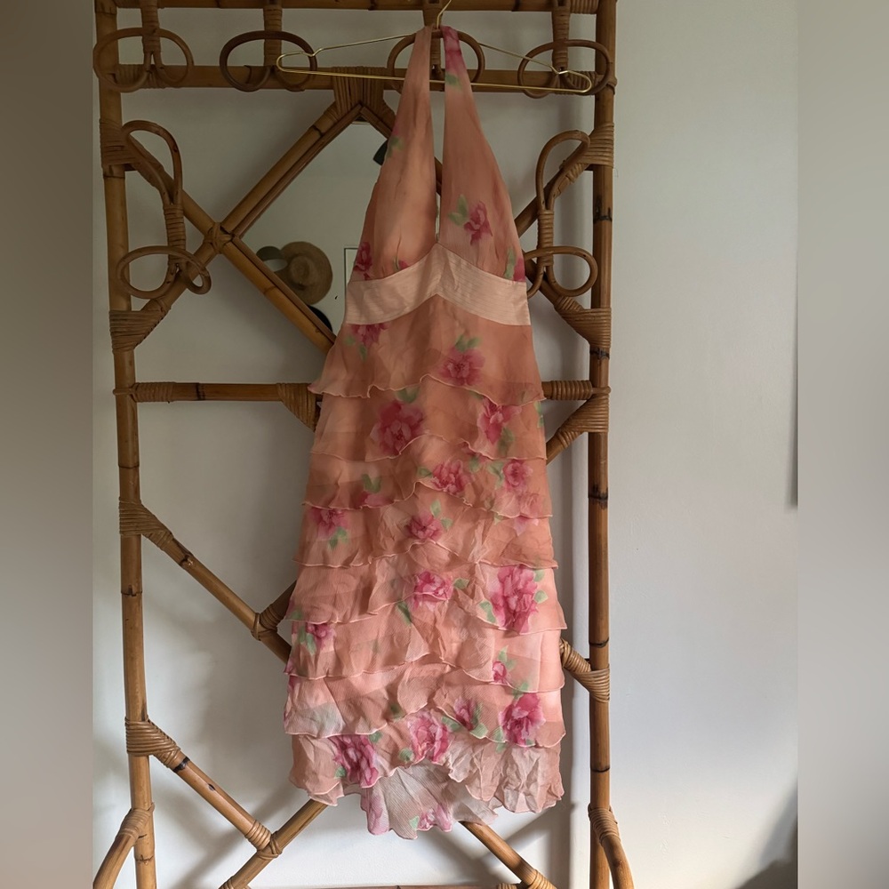 Laundry by Shelli Segal Halter Floral Tiered Dress